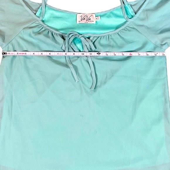 Vava by Joy Han size medium boho hippie cold shoulder floral bell sleeve shirt - Picture 14 of 16